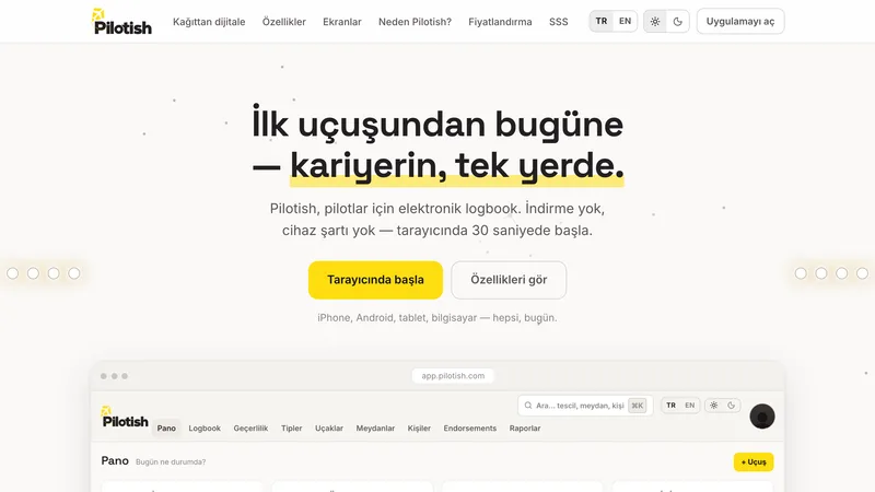 Pilotish home page