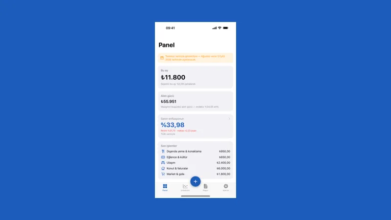 ReelBütçe panel ekranı